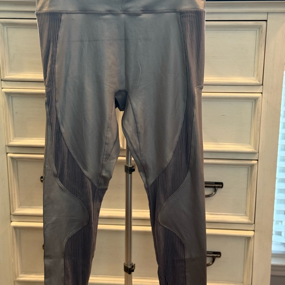 Fabletics Khloe Shiny Silver Leggings